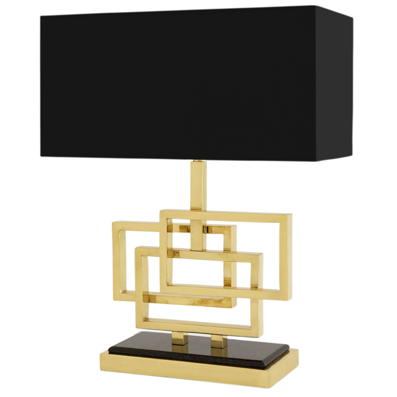 Настольная лампа Eichholtz Table Lamp Windolf Brass Латунь Черный в Краснодаре | Loft Concept 