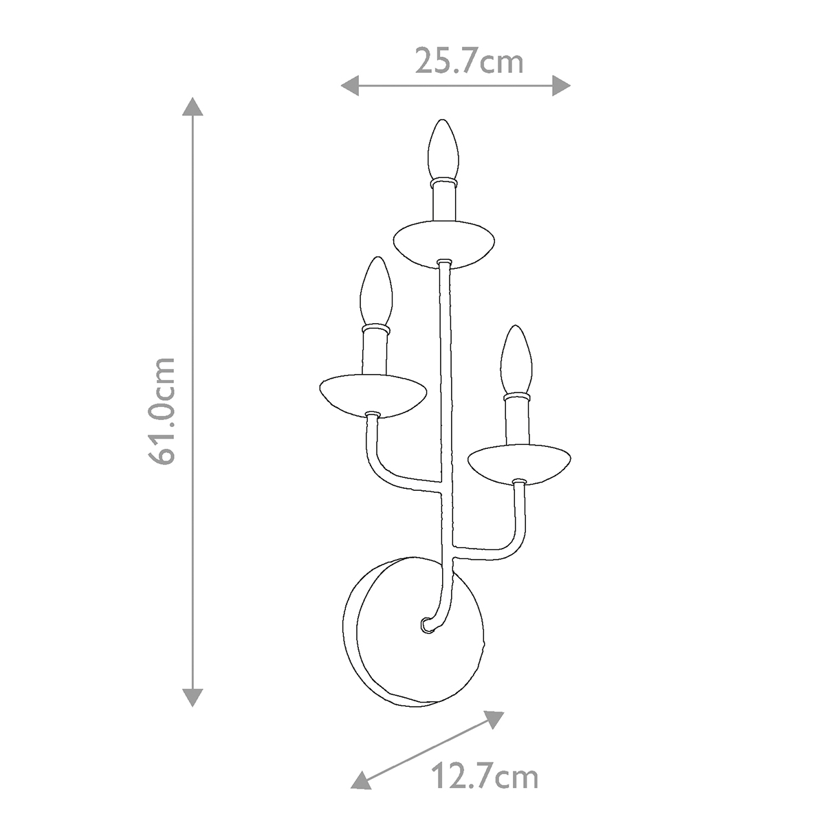 Бра с 3-мя лампами в форме свеч и фактурным покрытием Feiss в Краснодаре