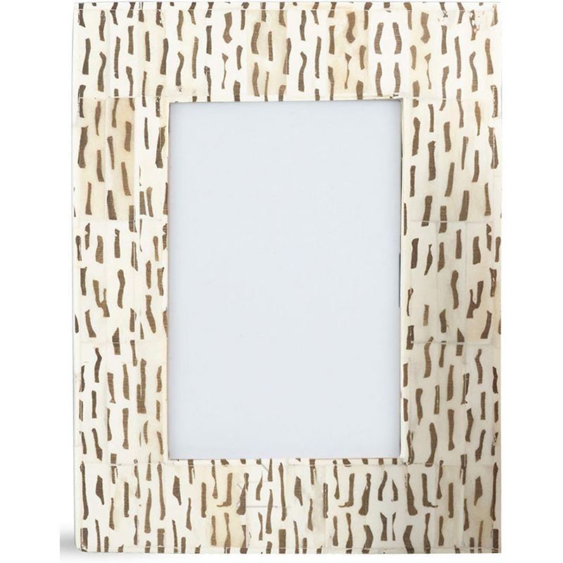 Фоторамка кость Beige Indian Bone Inlay photo frame Бежевый Коричневый в Краснодаре | Loft Concept 