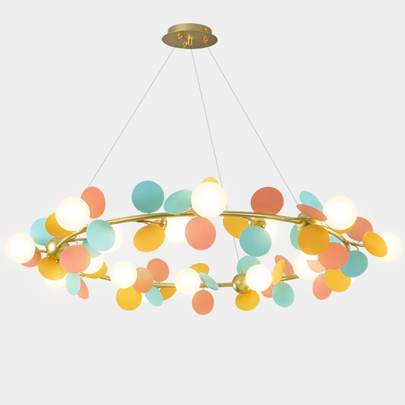 Люстра MATISSE Chandelier circle multicolor Золотой Белый Мульти в Краснодаре | Loft Concept 