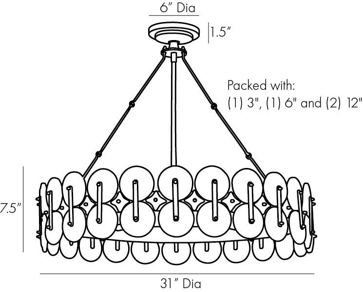 Люстра Arteriors RONDELLE CHANDELIER в Краснодаре