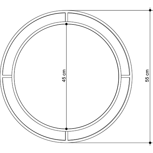 Настенное зеркало круглой формы в черной металлической раме BUBBLE MIRROR BLACK в Краснодаре