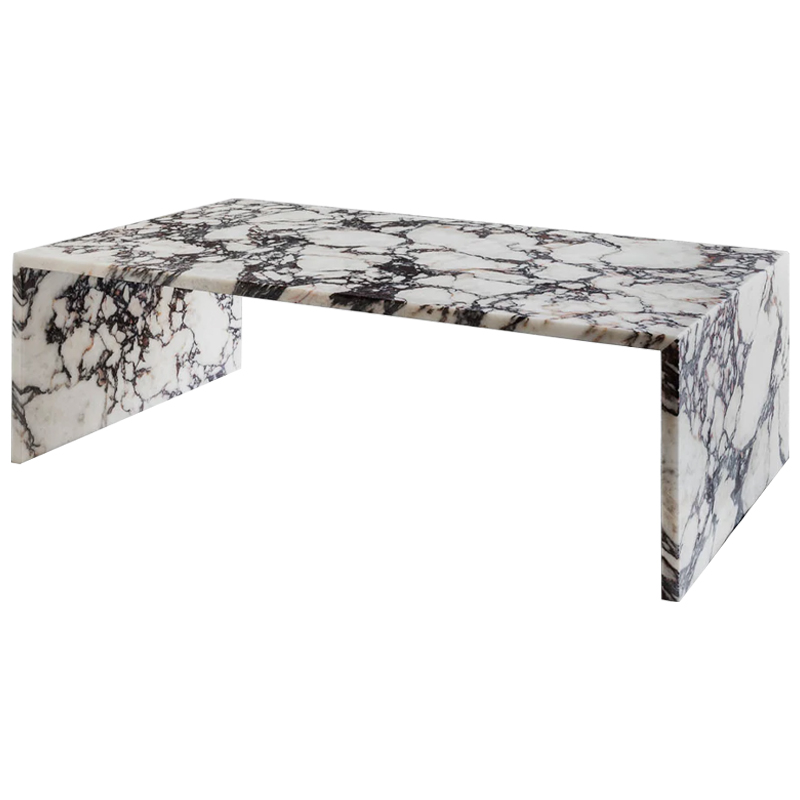 Кофейный стол Patricio Marble Coffee Table Белый Коричневый Молочный в Краснодаре | Loft Concept 