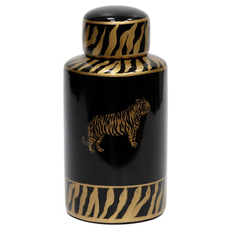 Ваза Tiger Vase black and gold Черный Золотой в Краснодаре | Loft Concept 