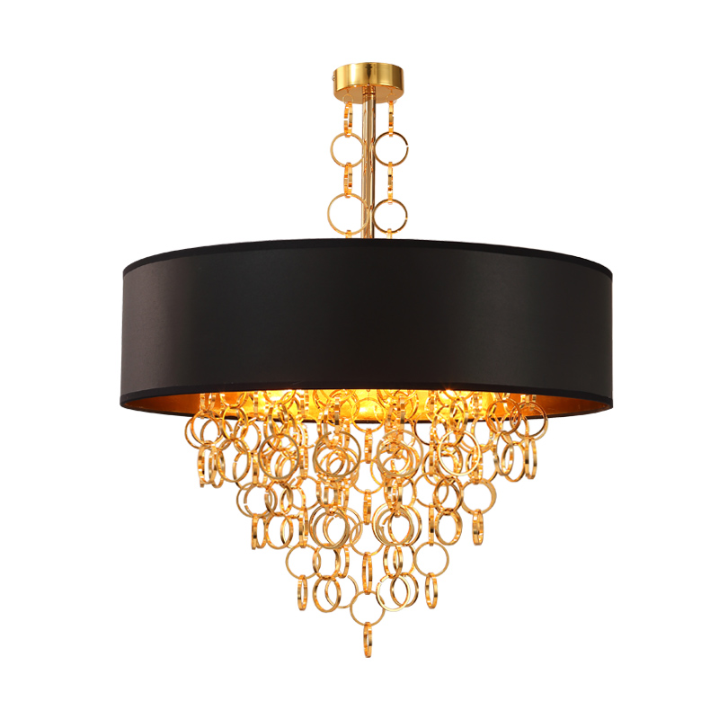 Люстра Ritz Rings Chandelier Золотой Черный в Краснодаре | Loft Concept 