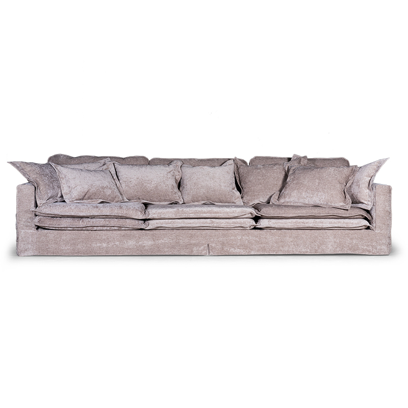 Диван Evelyn Gray Velour Sofa Светло-серый в Краснодаре | Loft Concept 