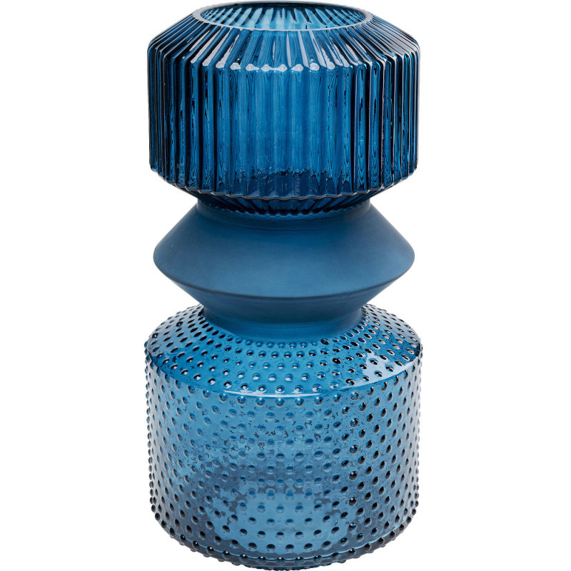 Ваза Geometric Blue Glass Vase 36 Синий в Краснодаре | Loft Concept 