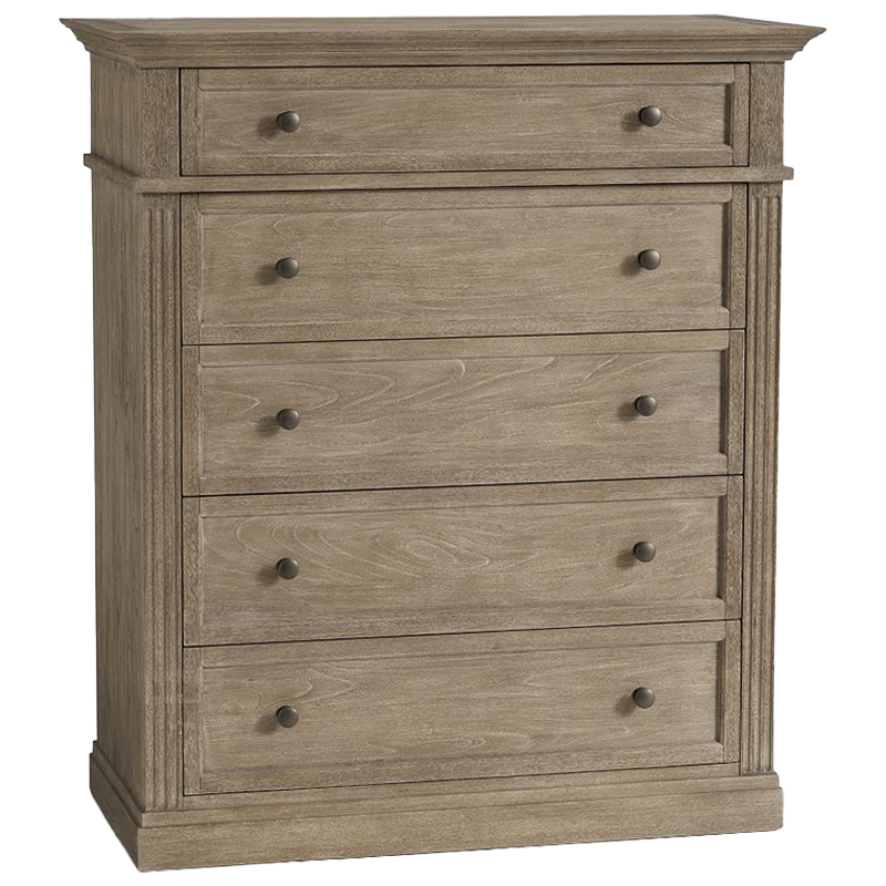 Комод 5 ящиков Benjamin Chest of 5 Drawers Бежево-серый в Краснодаре | Loft Concept 