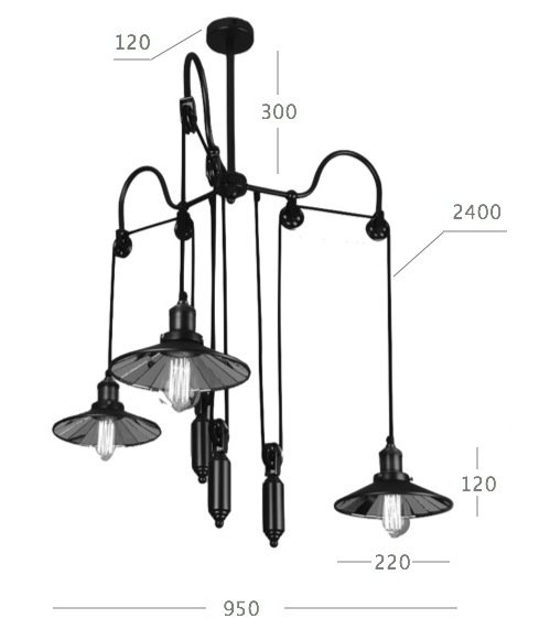 Люстра Loft Cone Pendant Reflector Balance 3 в Краснодаре