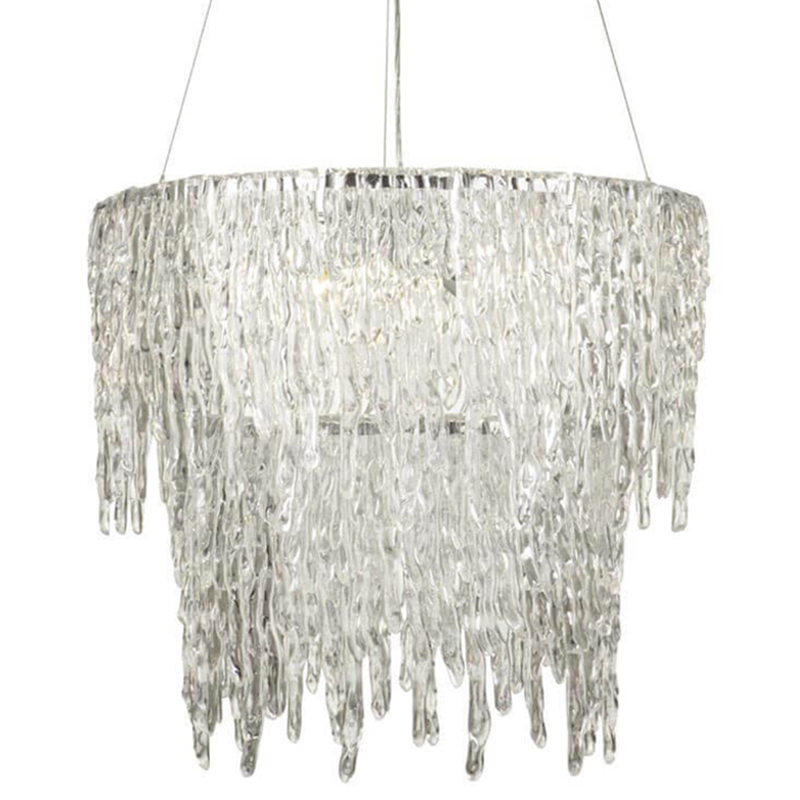 Люстра Cold Heart Silver Single two-tier Chandelier Хром Прозрачное Стекло в Краснодаре | Loft Concept 