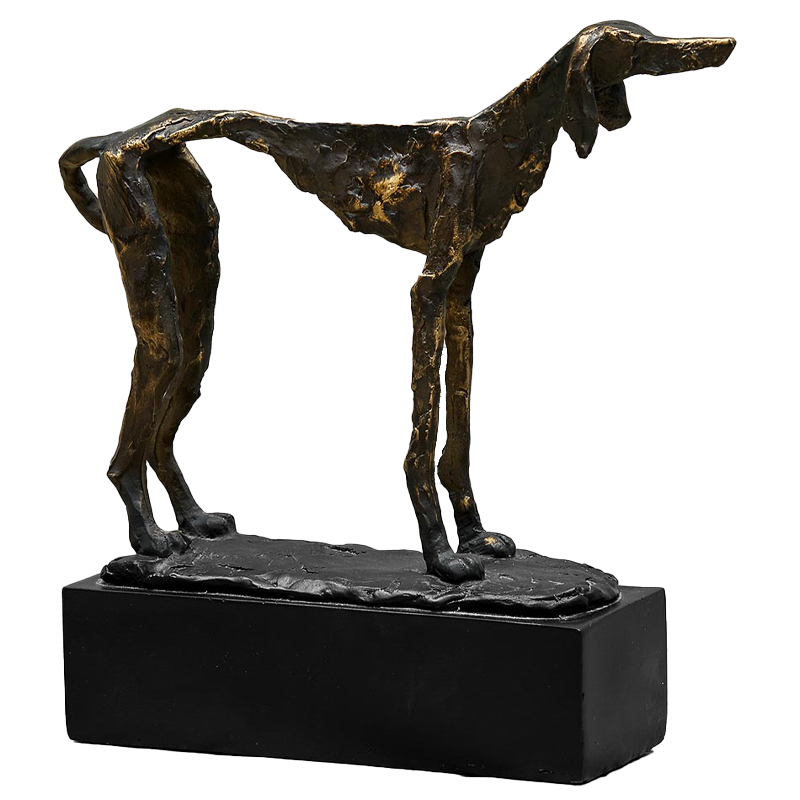 Статуэтка собака Giacometti Dog Statue Черный Золотой в Краснодаре | Loft Concept 