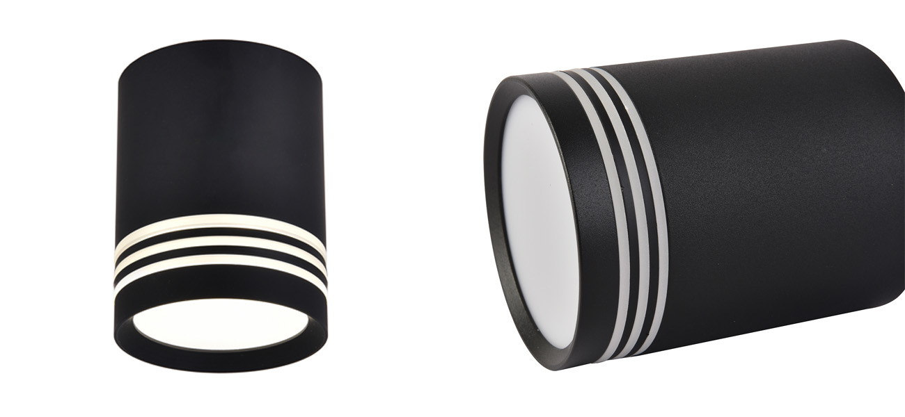 Накладной черный спот Pointo Three - фото