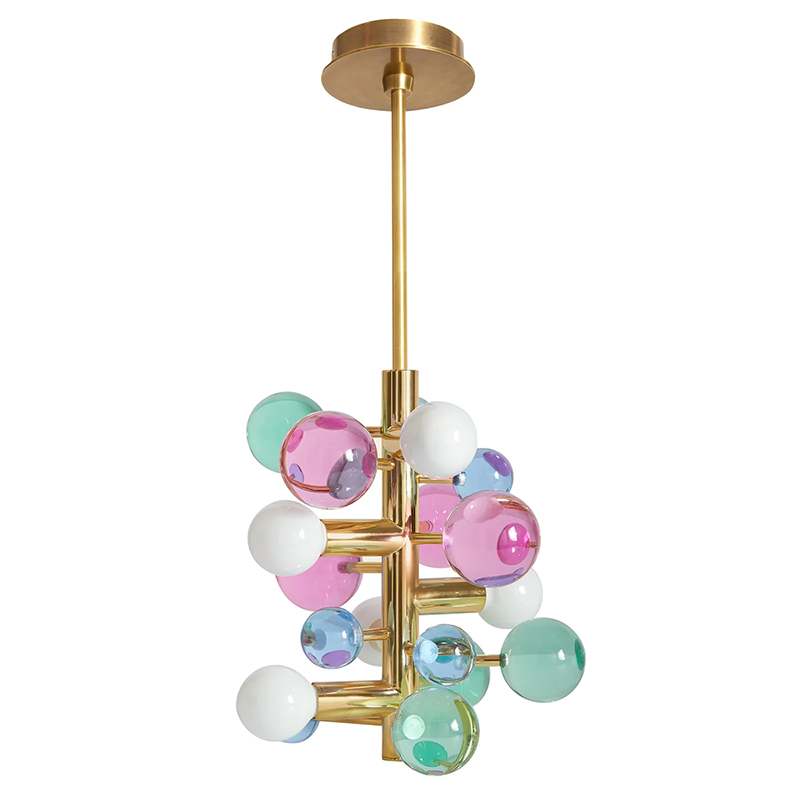 Светильник Jonathan Adler GLOBO FIVE-LIGHT CHANDELIER Multi Золотой Мульти в Краснодаре | Loft Concept 