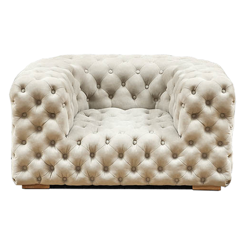 Кресло Soho Tufted Milk Armchair Молочный в Краснодаре | Loft Concept 