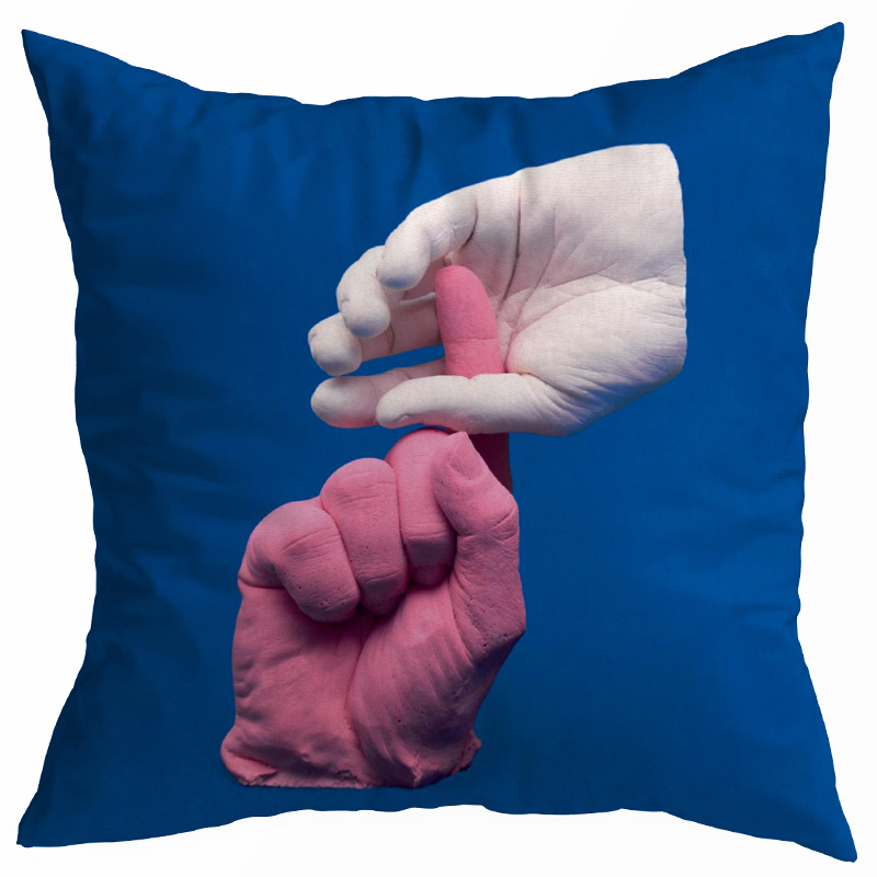 Декоративная подушка Seletti Cushion Hands Синий в Краснодаре | Loft Concept 