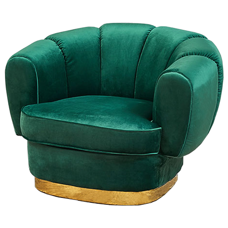 Кресло Emerald Softness Armchair Изумрудный Глянцевое золото в Краснодаре | Loft Concept 