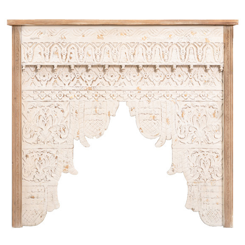 Консоль Indian Antique White Furniture Shakti Console Бежевый Древесина в Краснодаре | Loft Concept 