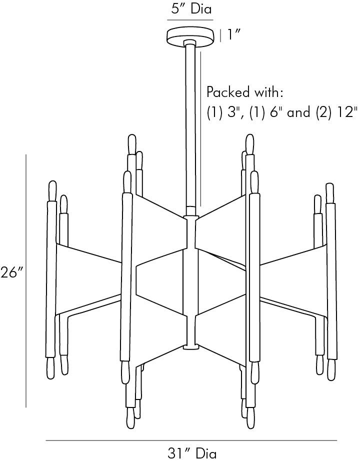 Люстра Arteriors DESKINS CHANDELIER в Краснодаре