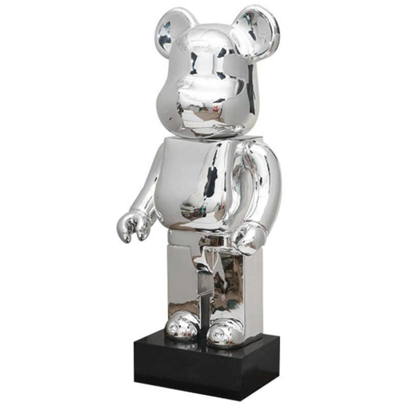 Статуэтка Bearbrick Silver on stand Серебряный в Краснодаре | Loft Concept 