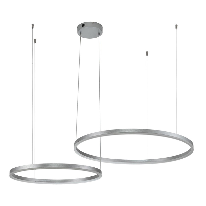 Подвесной светильник Neo Circles Double Silver Серебряный в Краснодаре | Loft Concept 