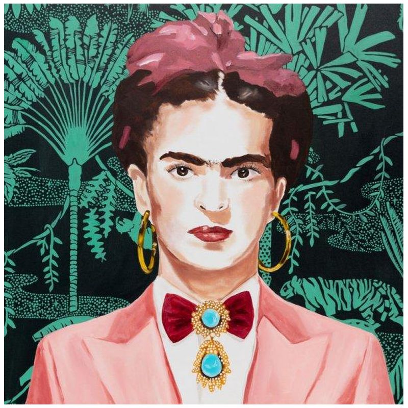 Картина Frida with Pink Power Suit and Jungle Wallpaper Мульти в Краснодаре | Loft Concept 