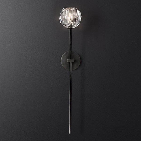 Бра RH Boule de Cristal Long Sconce Black Черный в Краснодаре | Loft Concept 