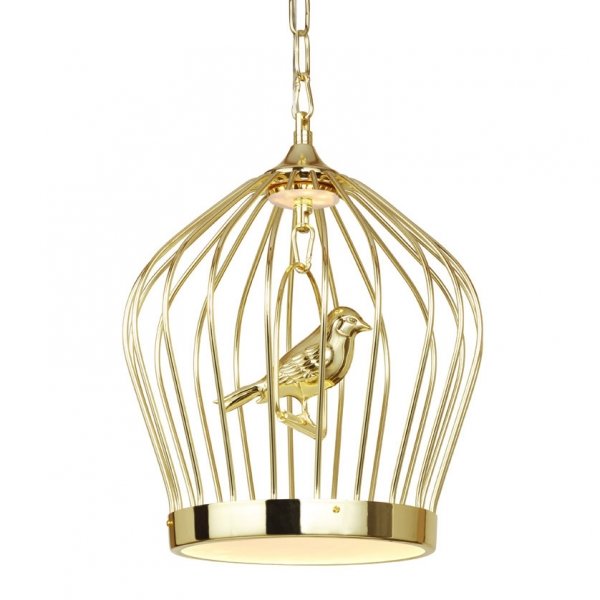 Люстра Birdcage Chandelier Gold Глянцевое золото в Краснодаре | Loft Concept 