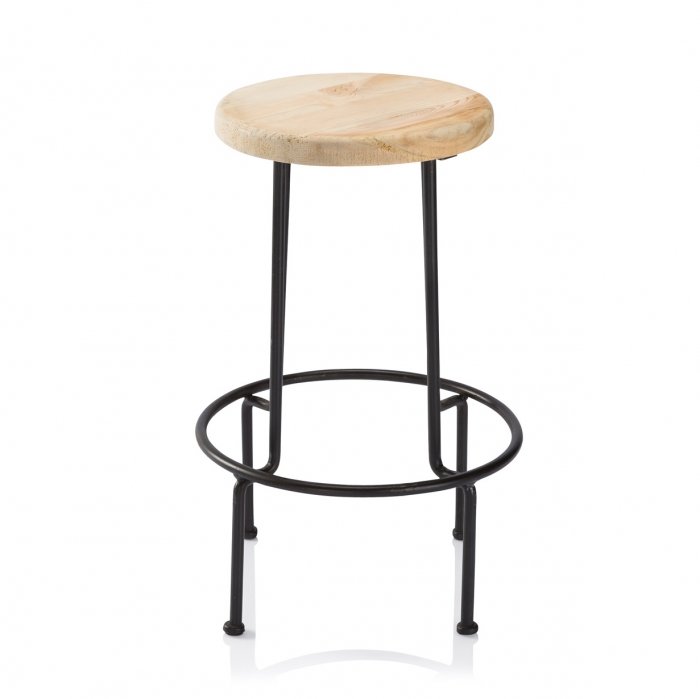 Барный стул Industrial Iron Linden Bar Stool Древесина Черный в Краснодаре | Loft Concept 