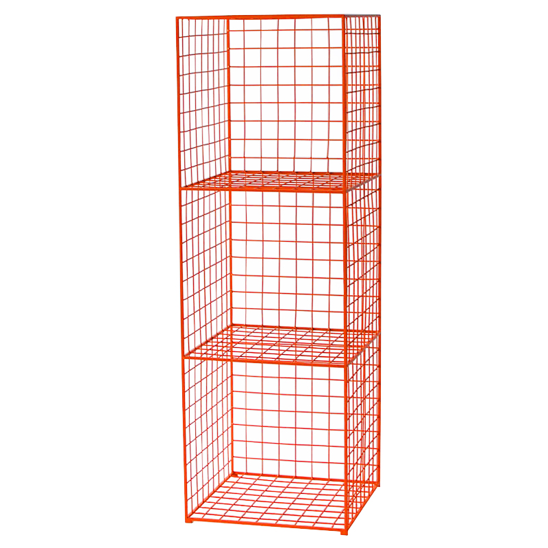 Стеллаж Carney Orange Industrial Metal Rust Rack Оранжевый в Краснодаре | Loft Concept 