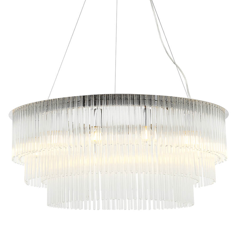 Люстра Harrison Chandelier chrome 12 lamp Хром Прозрачный в Краснодаре | Loft Concept 