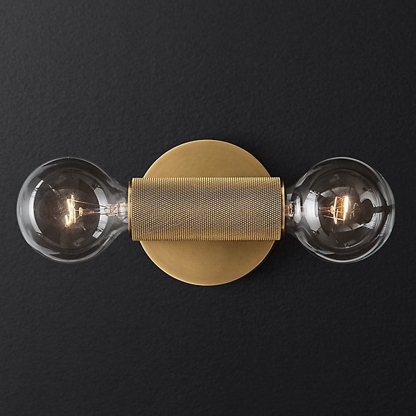 Бра RH Utilitaire Inline Sconce Brass Латунь в Краснодаре | Loft Concept 