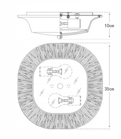 Потолочный светильник Utopia Round Sconce Gold в Краснодаре