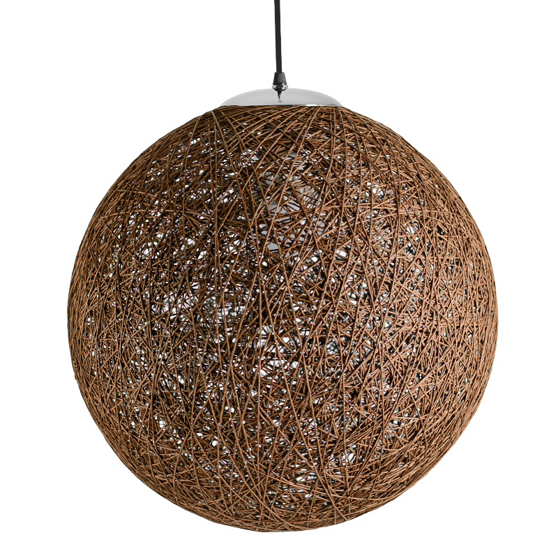 Подвесной светильник Moooi Thread Papier Mache Lamp brown Коричневый в Краснодаре | Loft Concept 