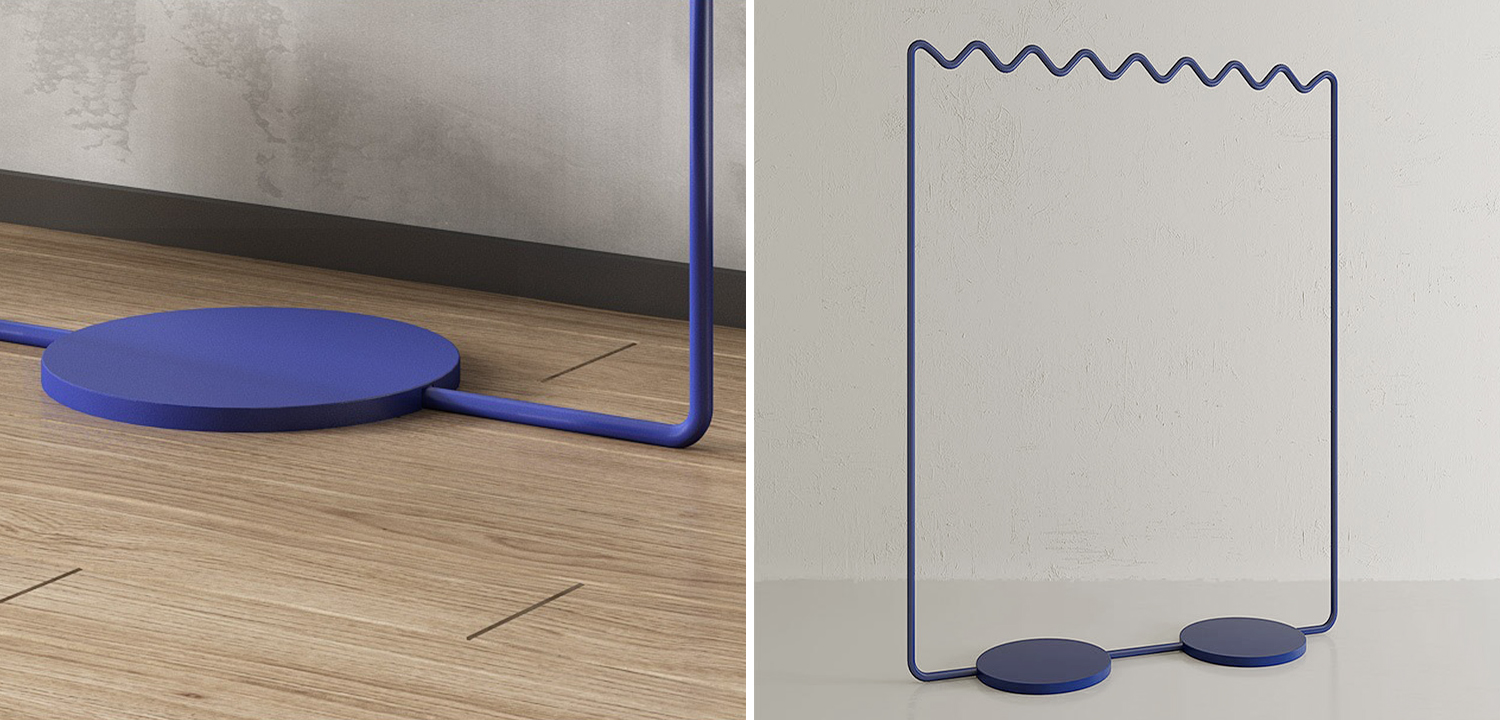 Вешалка Wave-shaped Hanger Rack Blue L - фото №1