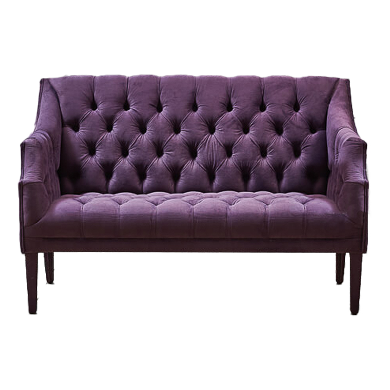 Диван Morton Capitone Sofa лиловый лен Коричневый Лиловый в Краснодаре | Loft Concept 