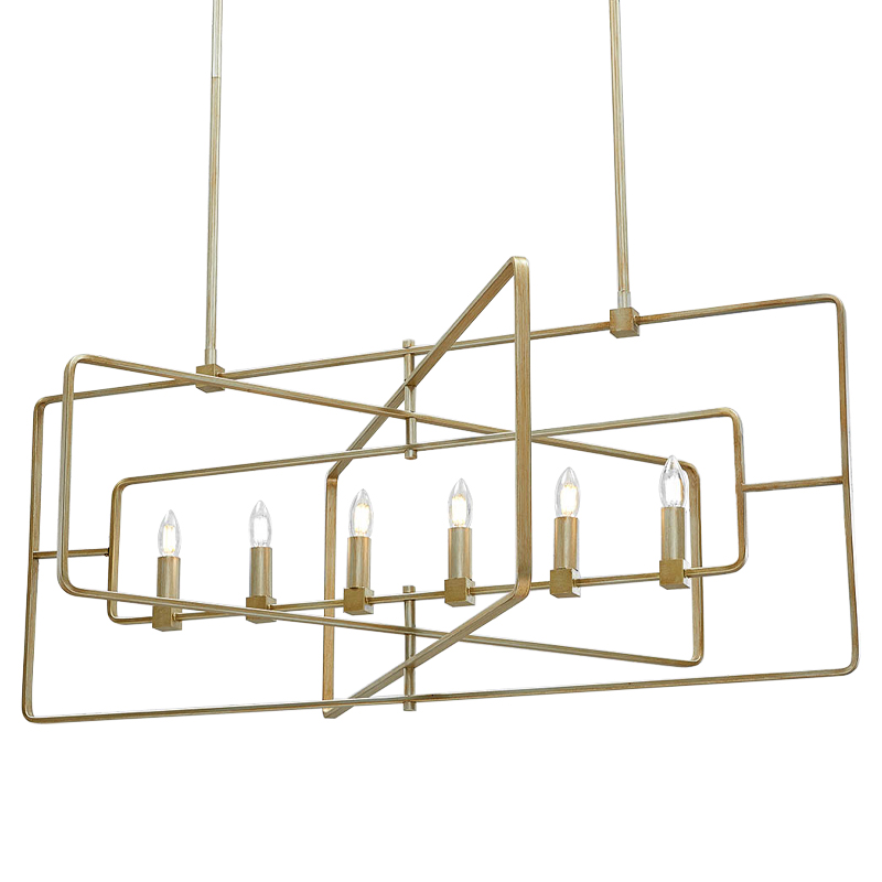 Люстра Macleod Linear Chandelier Золотой в Краснодаре | Loft Concept 