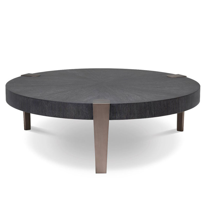 Кофейный стол Eichholtz COFFEE TABLE OXNARD Gray oak Серый Дуб Темная бронза в Краснодаре | Loft Concept 