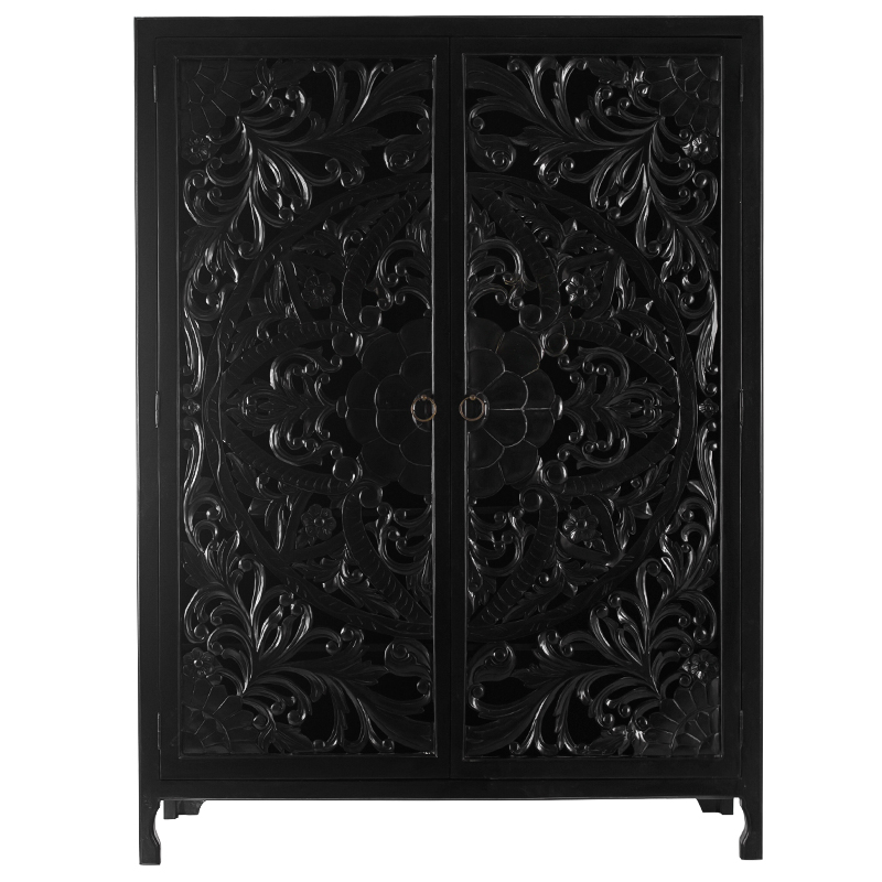 Шкаф Beauden Lace Cabinet Black Черный в Краснодаре | Loft Concept 