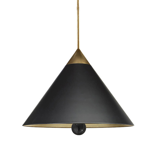 Подвесной светильник Cleo Pendant Brass & Black Черный Латунь в Краснодаре | Loft Concept 