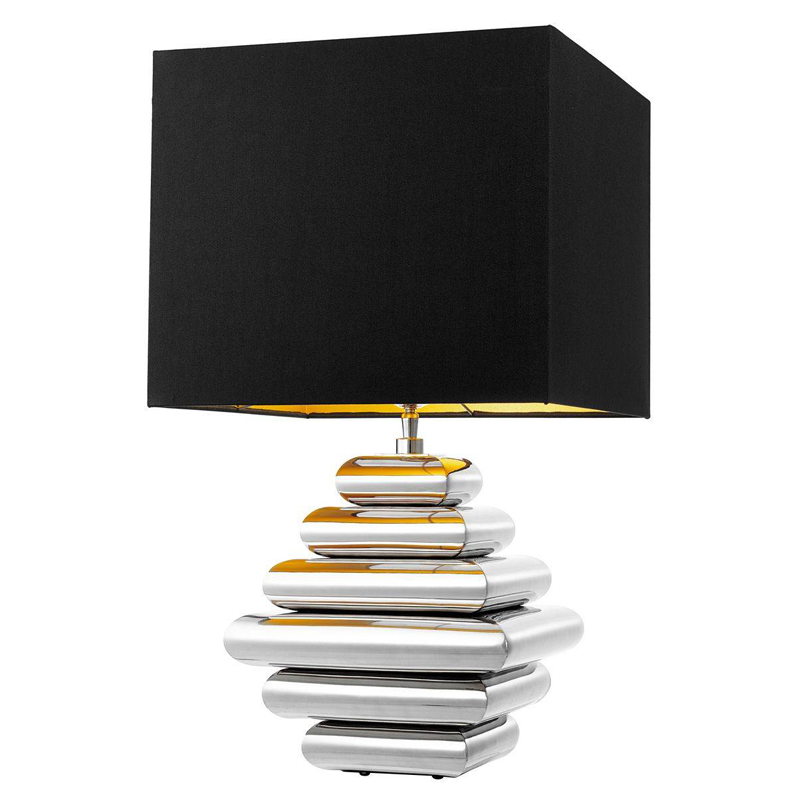 Настольная лампа Eichholtz Table Lamp Belmond Никель Черный в Краснодаре | Loft Concept 