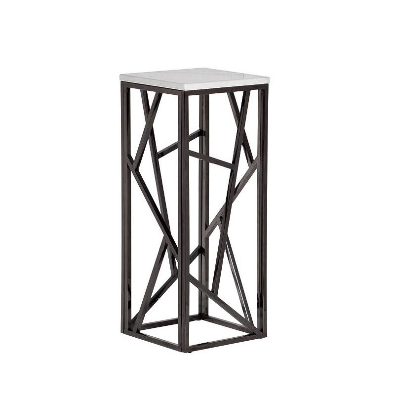 Подставка Serene Furnishing Dark Chrome Marble Top stand Хром Белый в Краснодаре | Loft Concept 