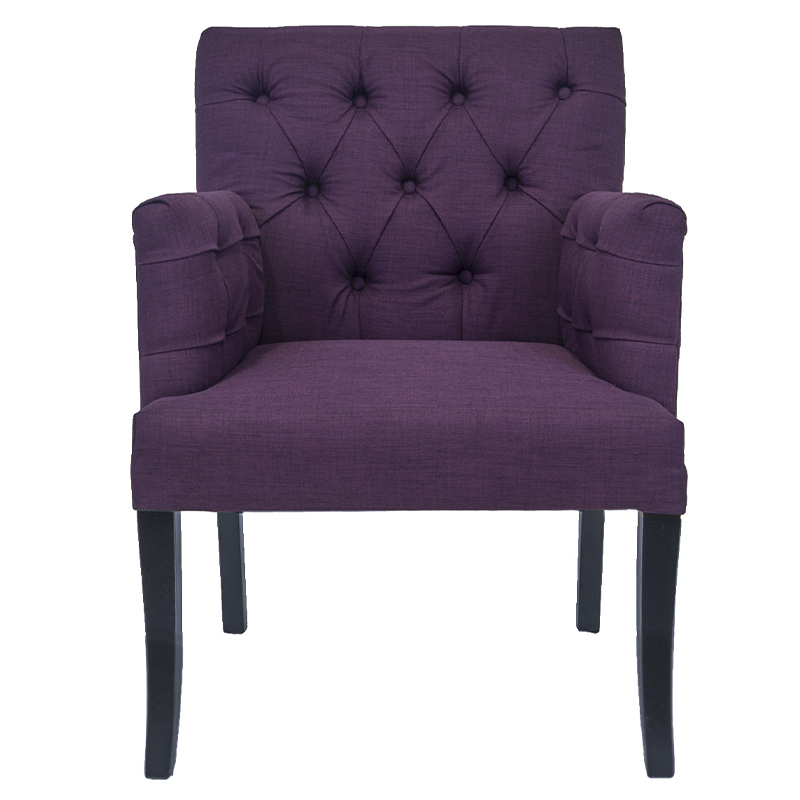 Кресло Addison Chic Armchair purple flax Фиолетовый Черный в Краснодаре | Loft Concept 