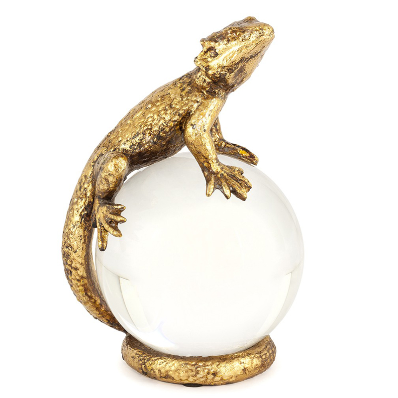 Статуэтка PAPERWEIGHT LIZARD Белый Бронза в Краснодаре | Loft Concept 