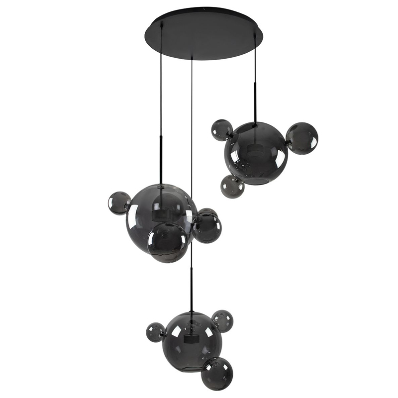 Люстра Bolle Circular Chandelier 14 BUBBLE Giopato & Coombes smoky Дымчатый (Smoke) в Краснодаре | Loft Concept 