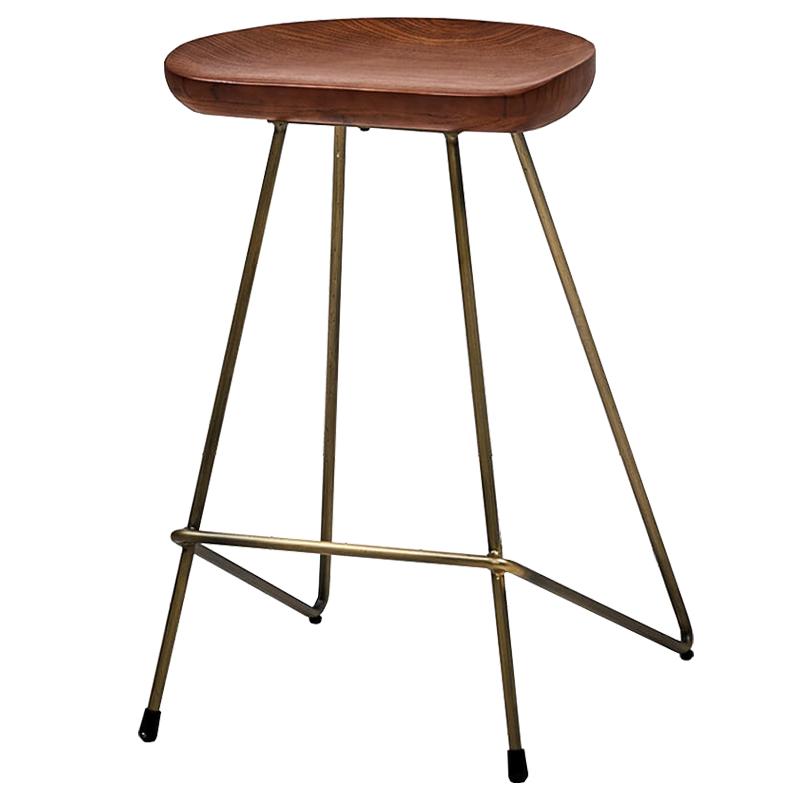 Барный стул Foester Wood Stool Бронза Коричневый в Краснодаре | Loft Concept 