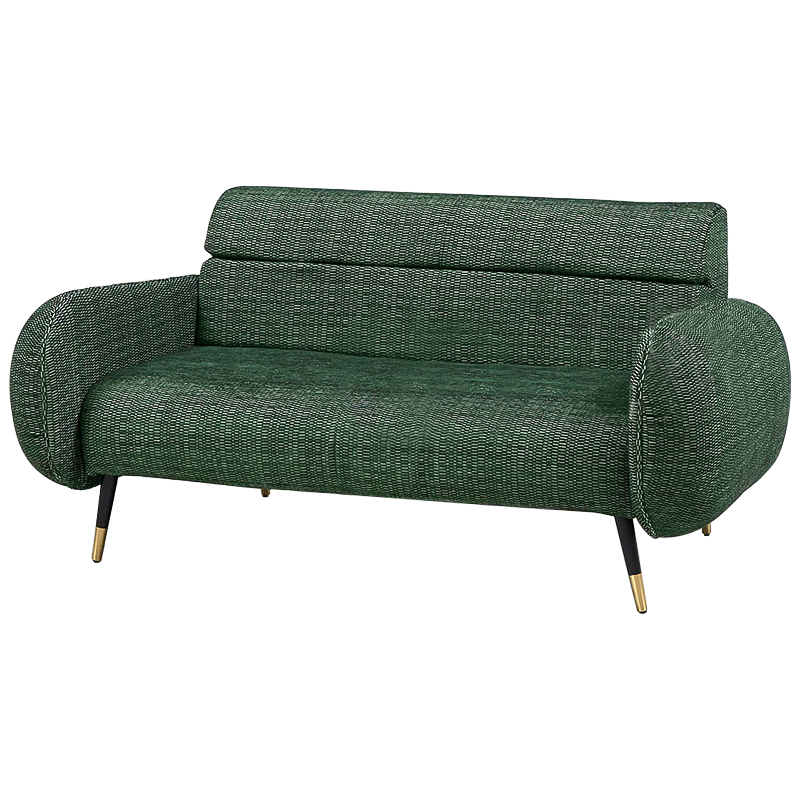 Диван Hebert Sofa Green M Зеленый Зеленый Черный Латунь в Краснодаре | Loft Concept 