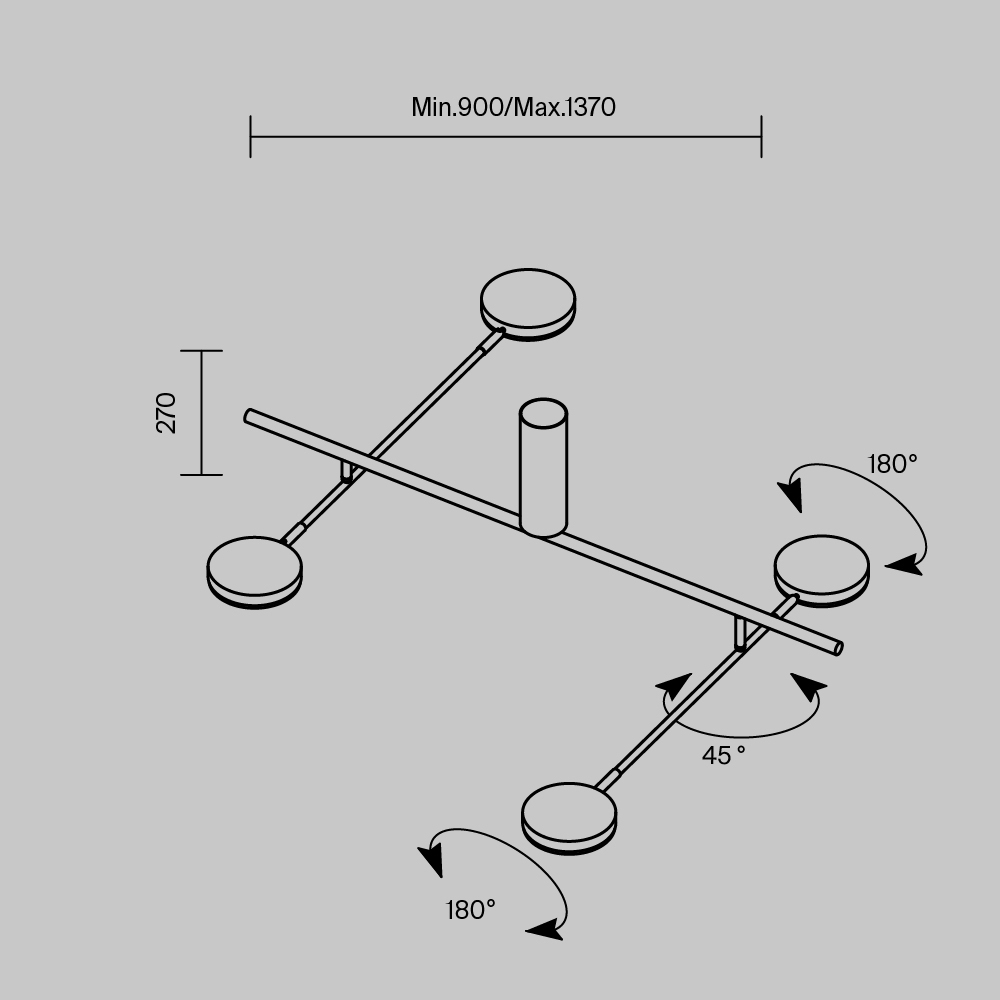 Потолочный светильник Fad 3000К 26Вт в Краснодаре