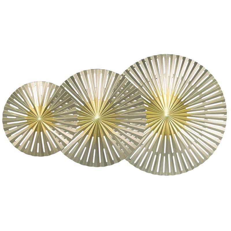 Арт-объект Apollo Gold and Silver Wall Plaque Disc gap 3 Золотой Серебряный в Краснодаре | Loft Concept 