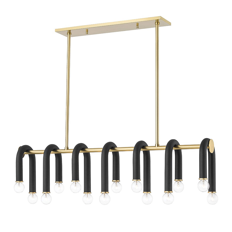 Люстра Paulson floppy chandelier gold Черный Золотой в Краснодаре | Loft Concept 