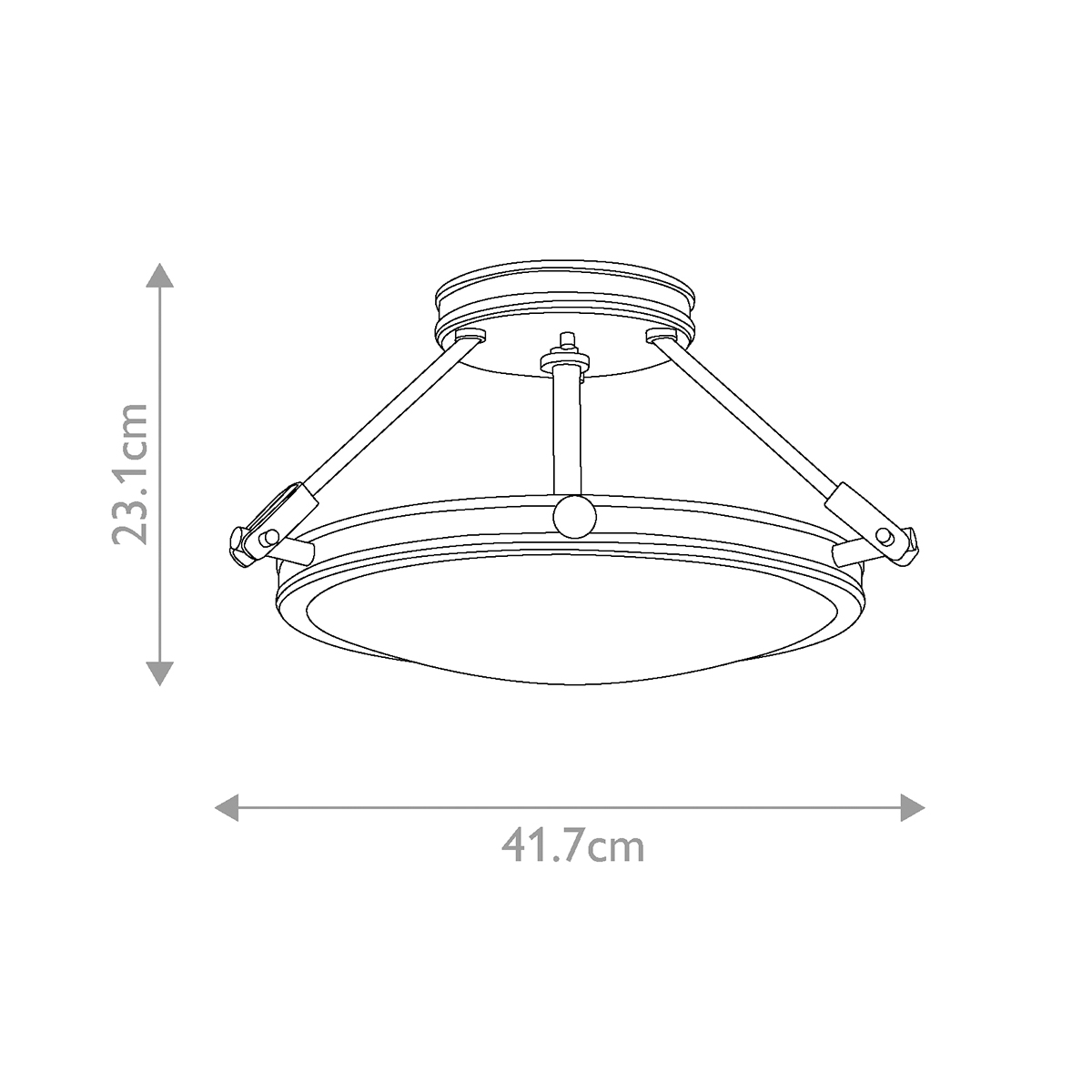 Потолочный светильник цвета латунь с плоским круглым плафоном Hinkley в Краснодаре